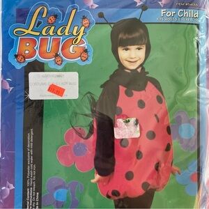 NEW! Girls 3-5 yrs Ladybug Costume Forum Novelties Hat with Antennas & Wings